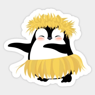 Dance hula like a penguin. Sticker